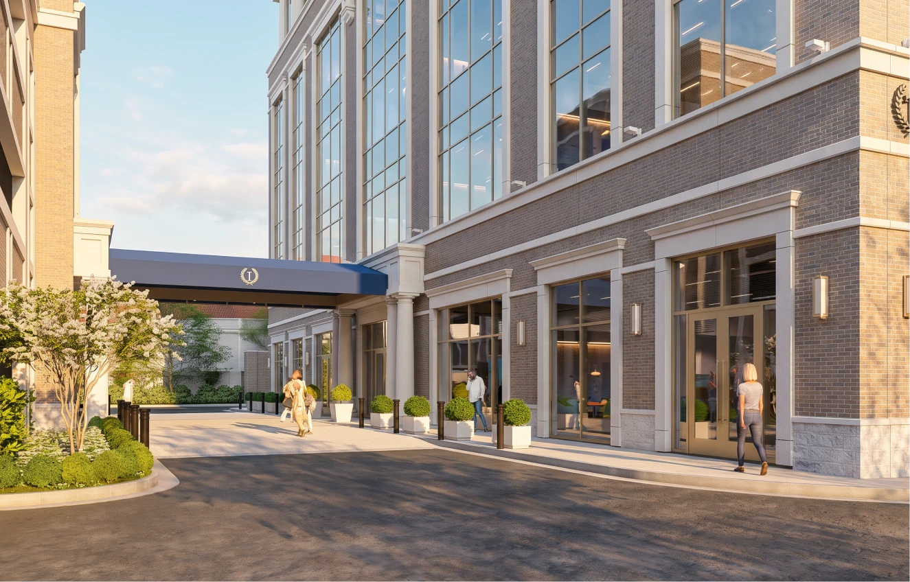 Entrance rendering of TowneBank Building in SouthPark